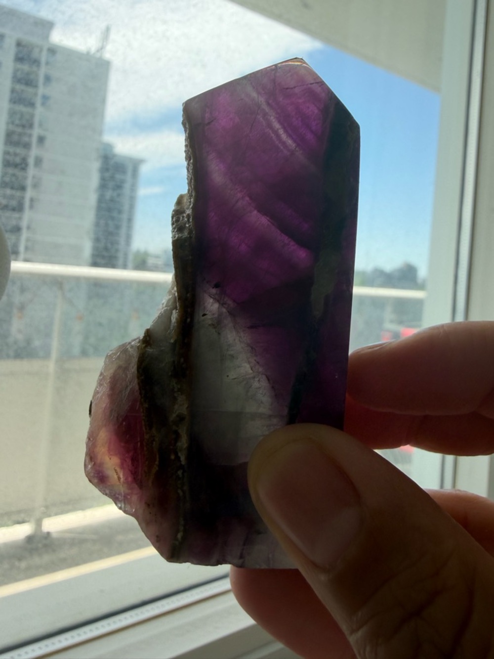 Purple Fluorite Crystal Tower